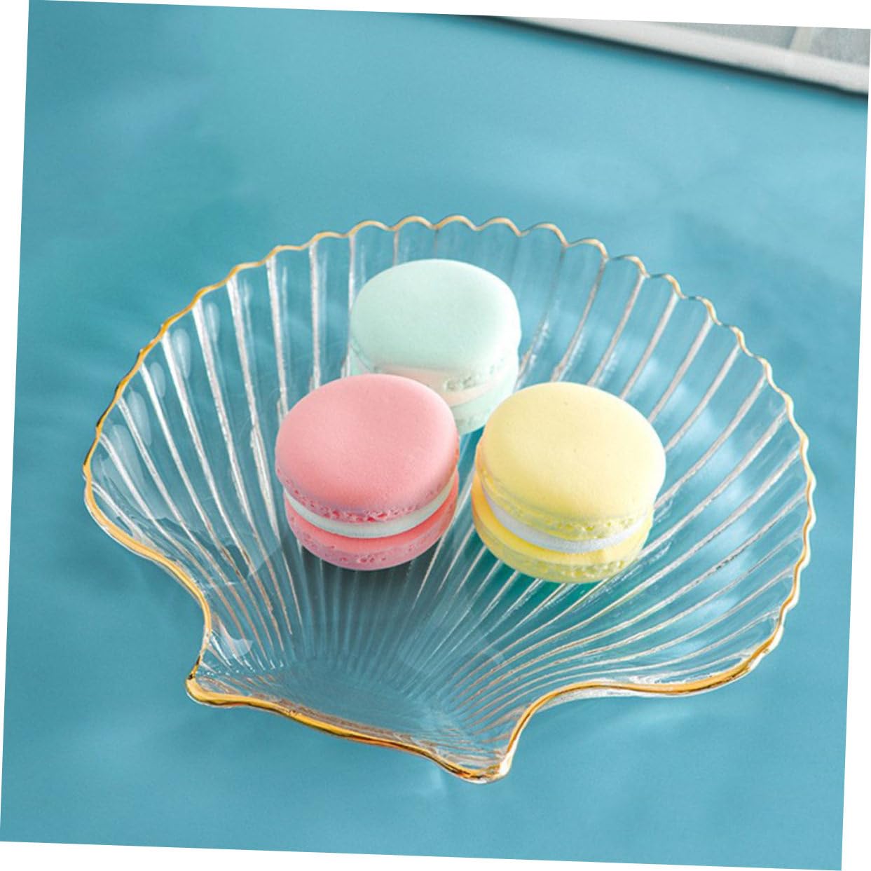 Amazon.co.jp: KJHBV 1個 シェルガラス皿 シェル型プレート パスタ